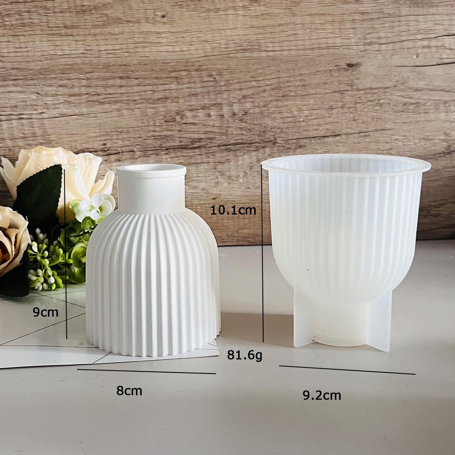 Stripped Vase Silicone Mold