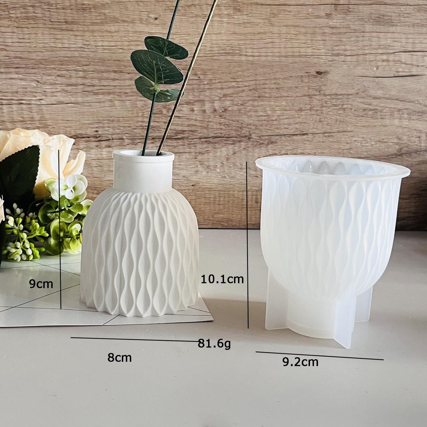 Stripped Vase Silicone Mold