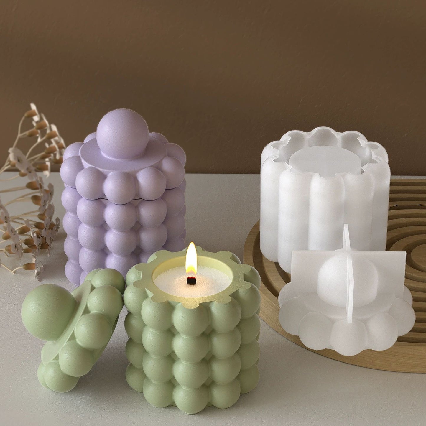 Bubble Candle Jar Storage Silicone Mold