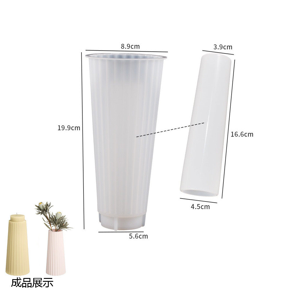 Stripped Tall Vase Mold