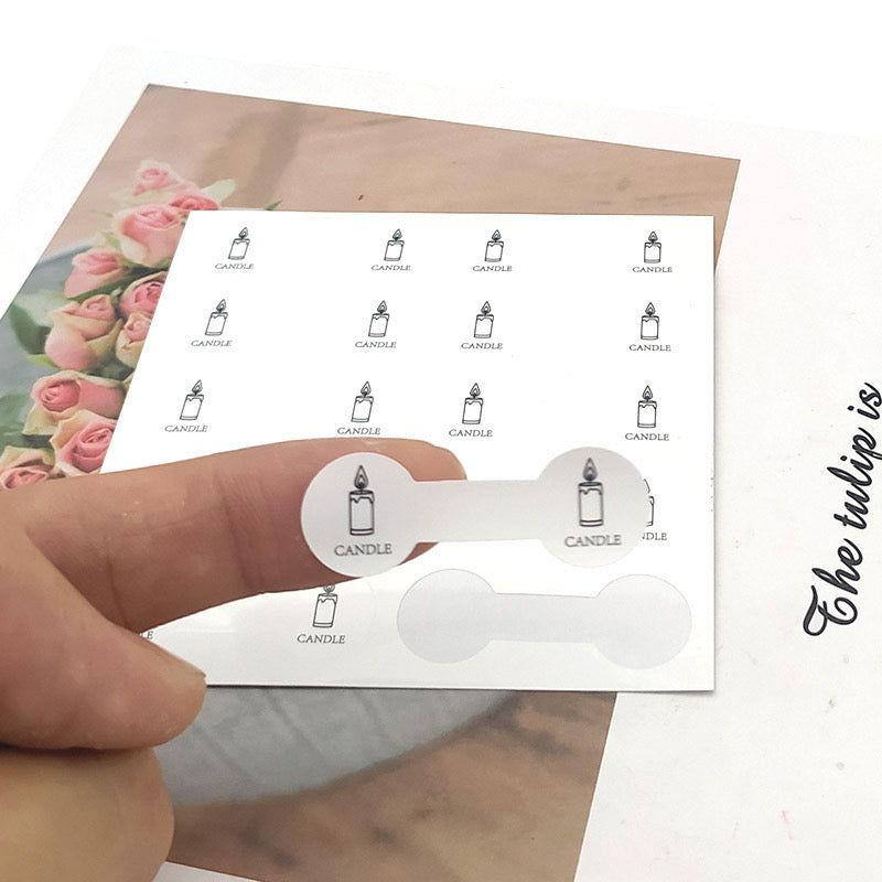 Candle Decorative Sticker Label