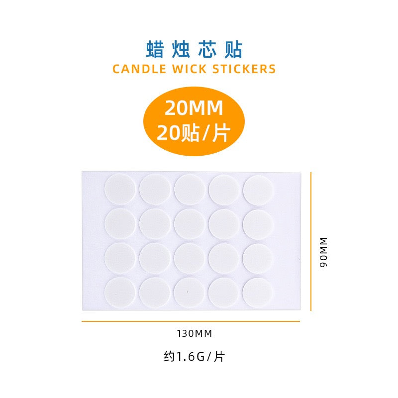 20pcs Candle Wick Stickers