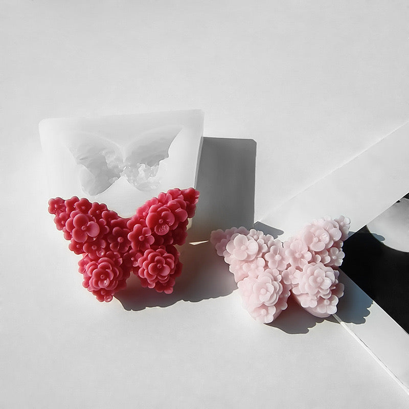 Flower Butterfly Candle Silicone Mold