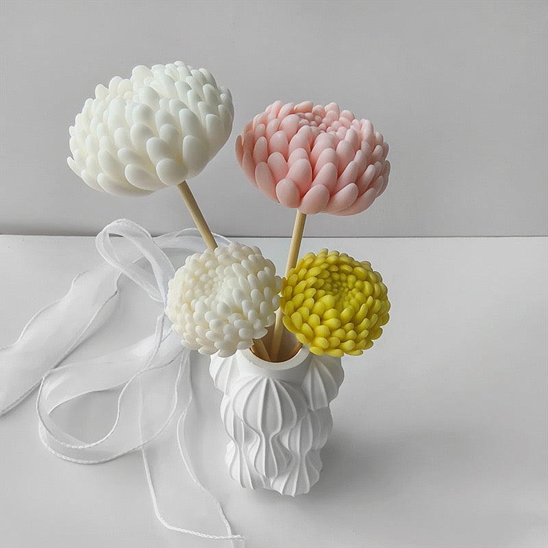 Daisy Flower Candle Silicone Mold