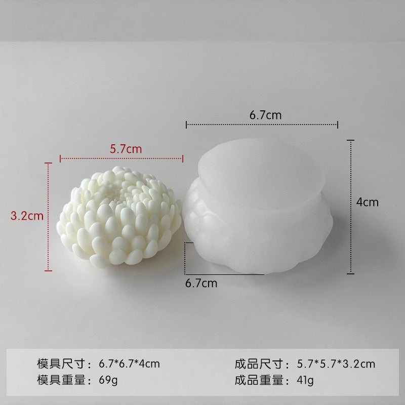 Daisy Flower Candle Silicone Mold