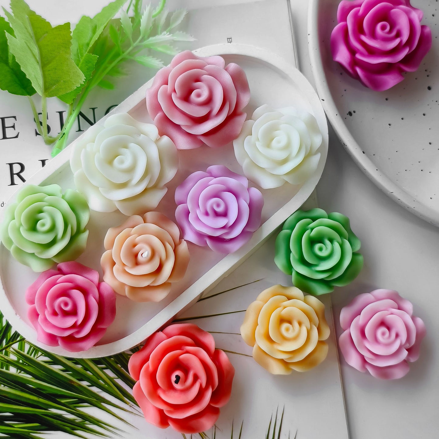3D Rose Candle Silicone Mold