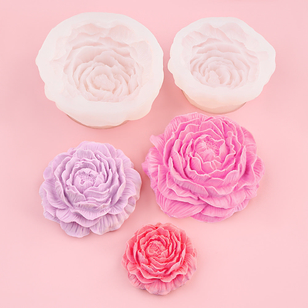 Peony Flower Candle Silicone Mold