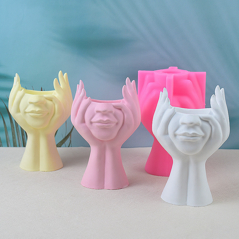Face Vase Silicone Mold