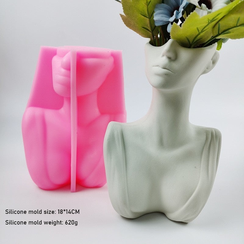 Face Vase Silicone Mold