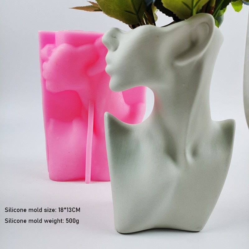 Face Vase Silicone Mold