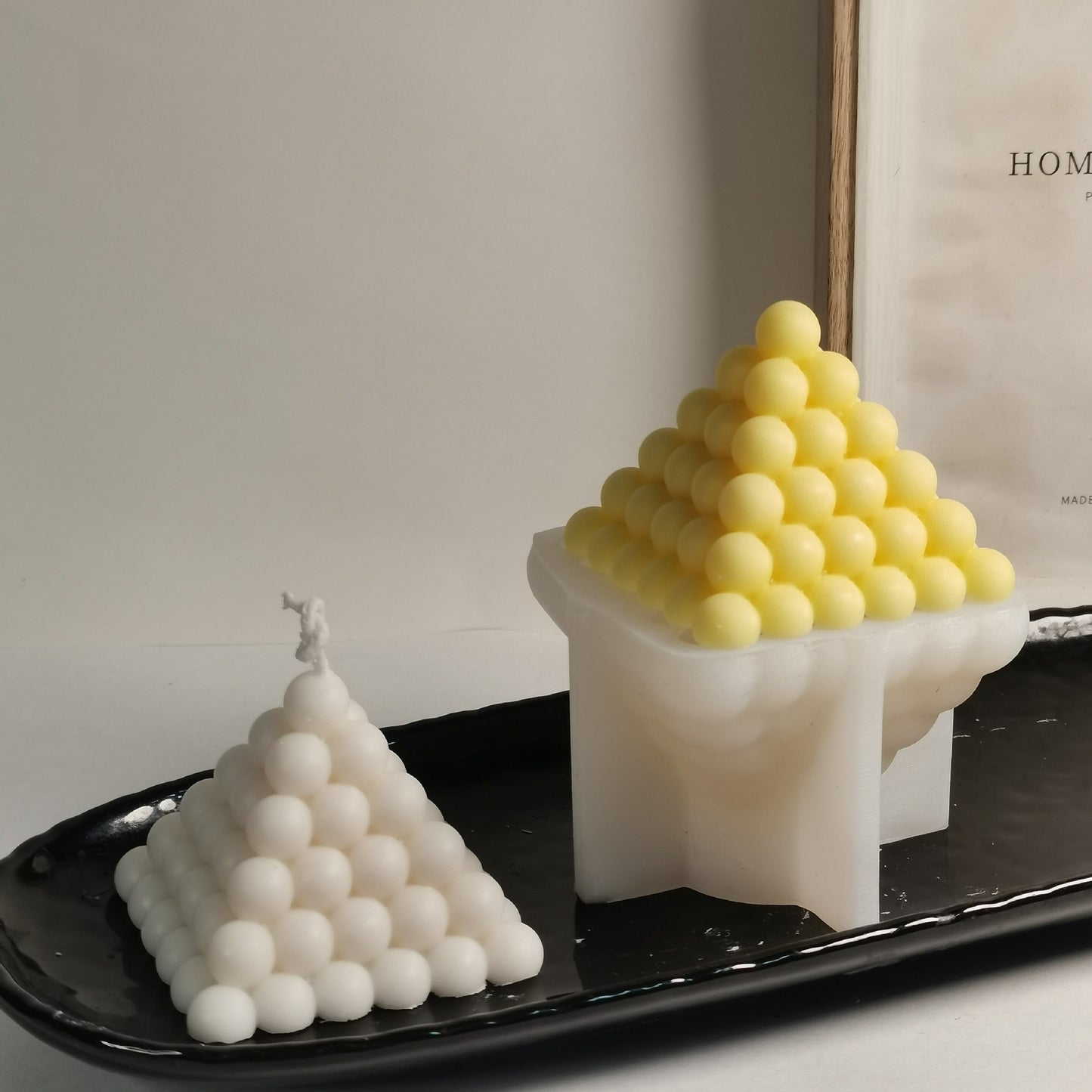 Bubble Pyramid Candle Silicone Mold