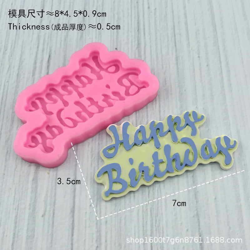 Happy Birthday Silicone Mold