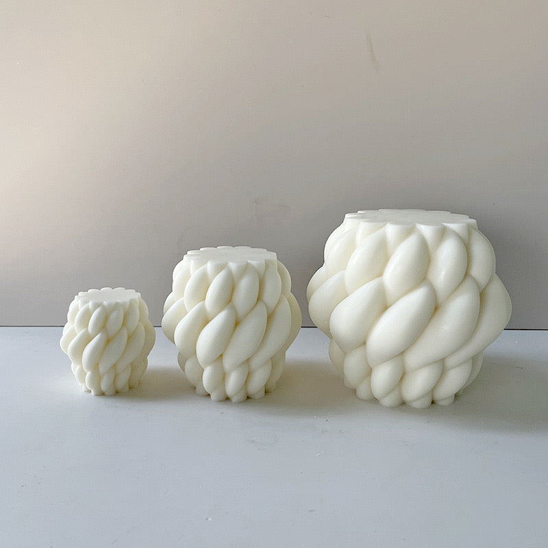 Geometric Twirl Candle Silicone Mold