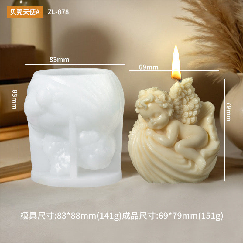 Rose Angelic Candle Silicone Mold