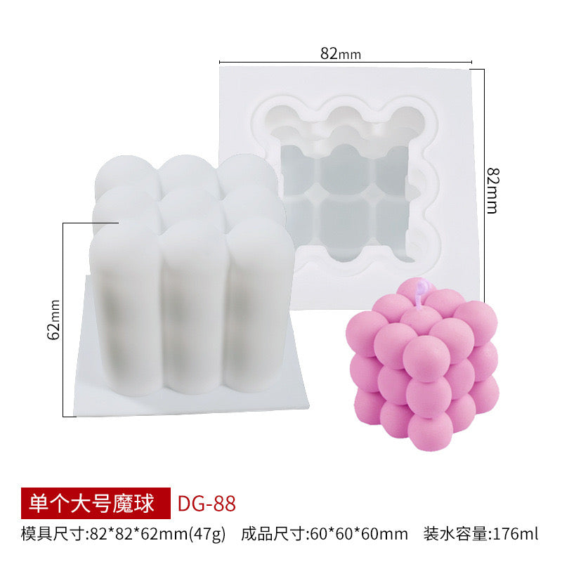 Bubble Cube Candle Silicone Mold