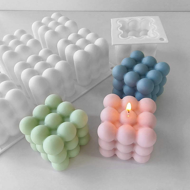 Bubble Cube Candle Silicone Mold
