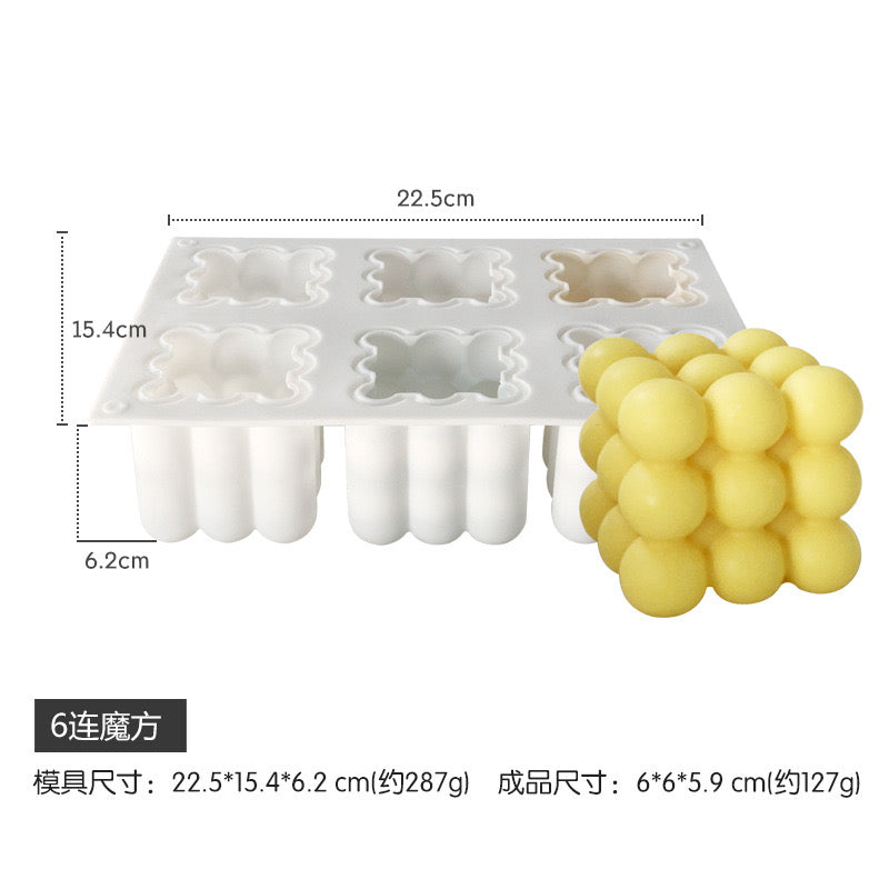 Bubble Cube Candle Silicone Mold