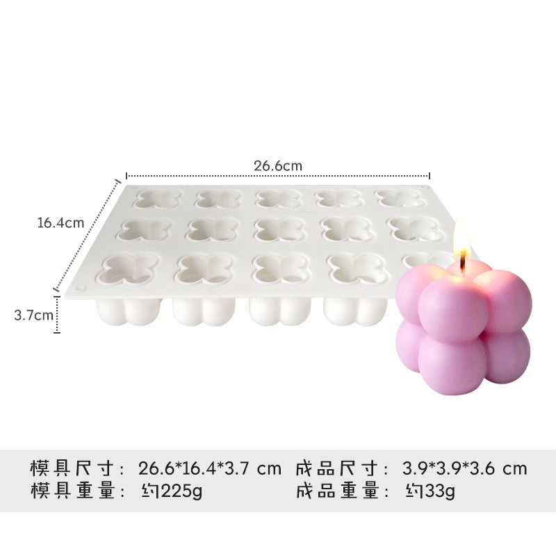 Bubble Cube Candle Silicone Mold