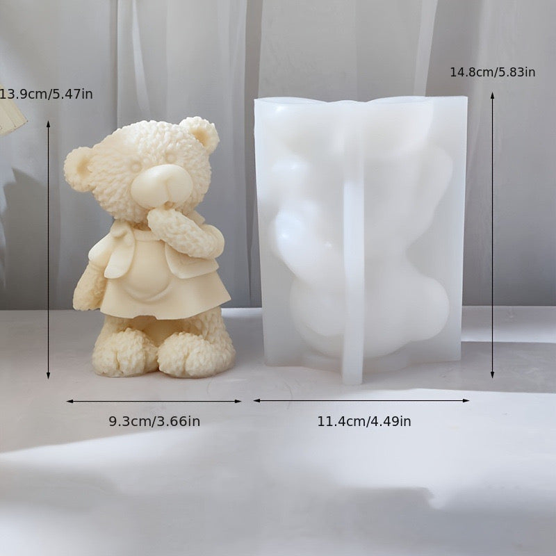Standing Bear Candle Silicone Mold