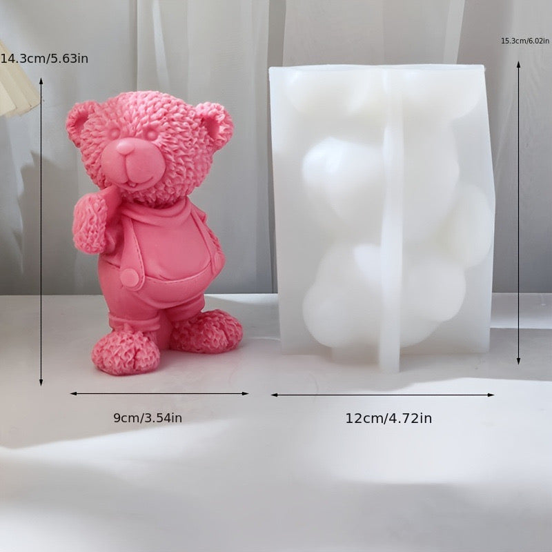 Standing Bear Candle Silicone Mold
