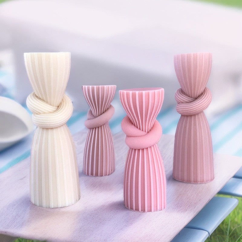 Knot Cylinder Pillar Candle Mold