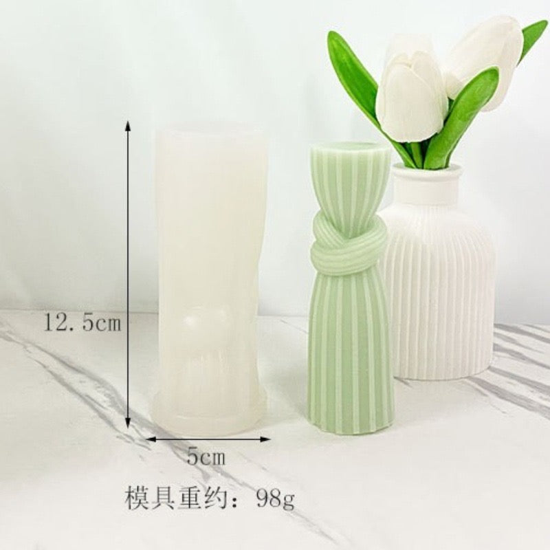 Knot Cylinder Pillar Candle Mold