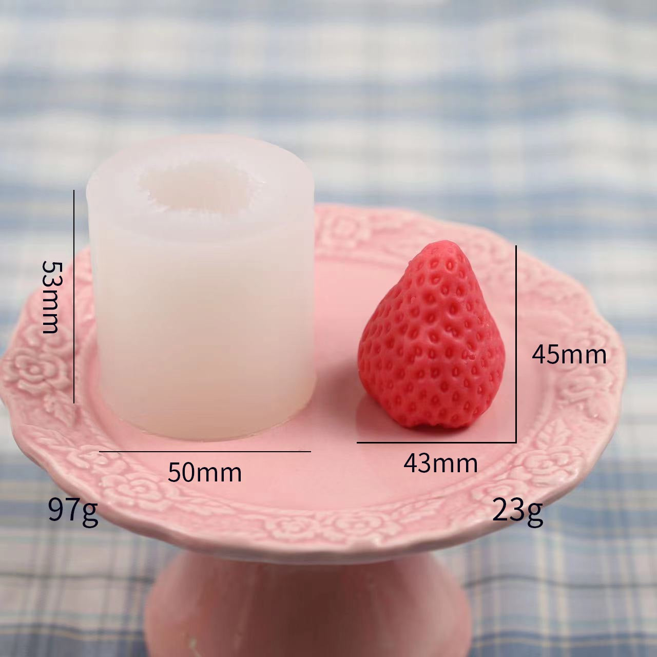 Strawberry Loaf Candle Silicone Mold