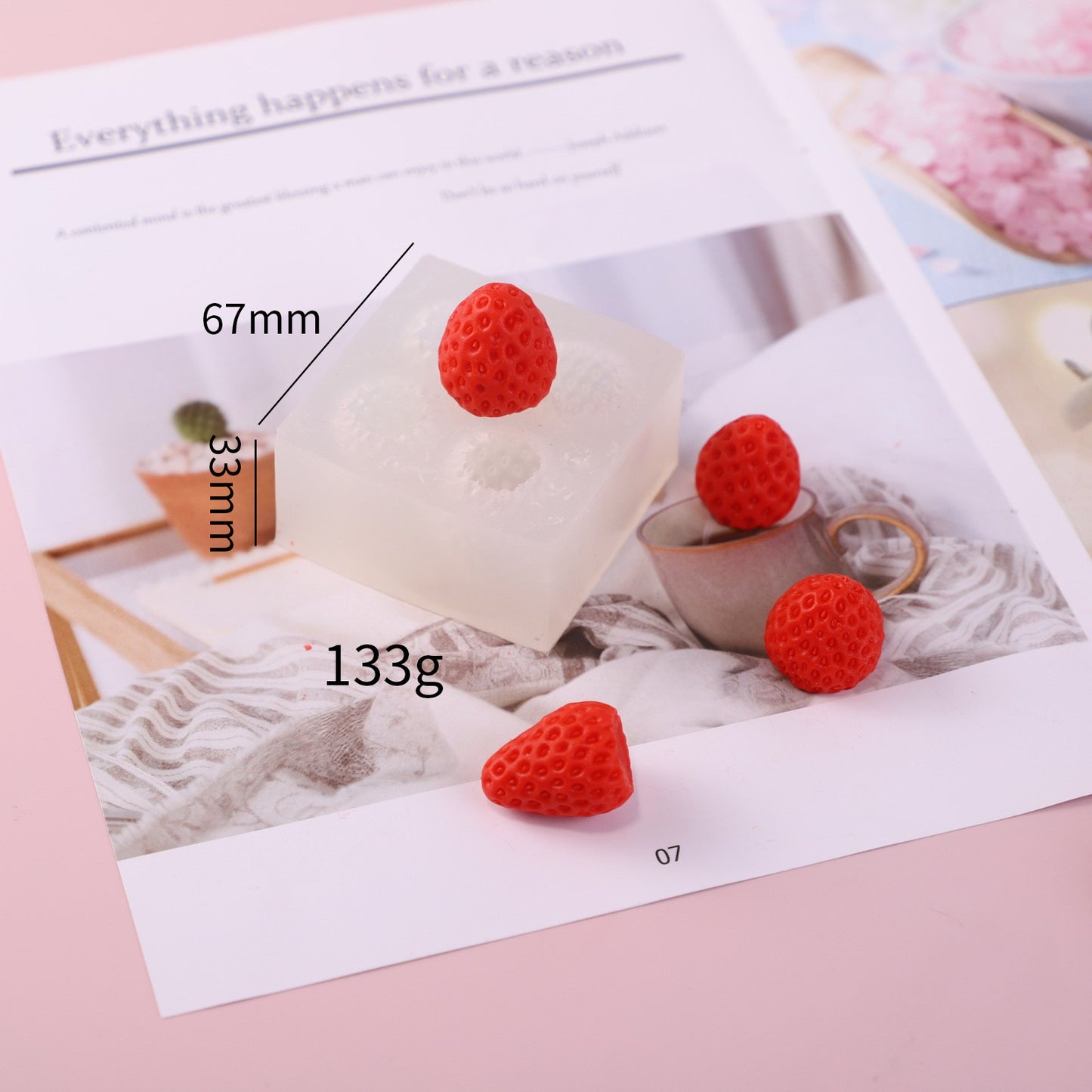 Strawberry Candle Silicone Mold