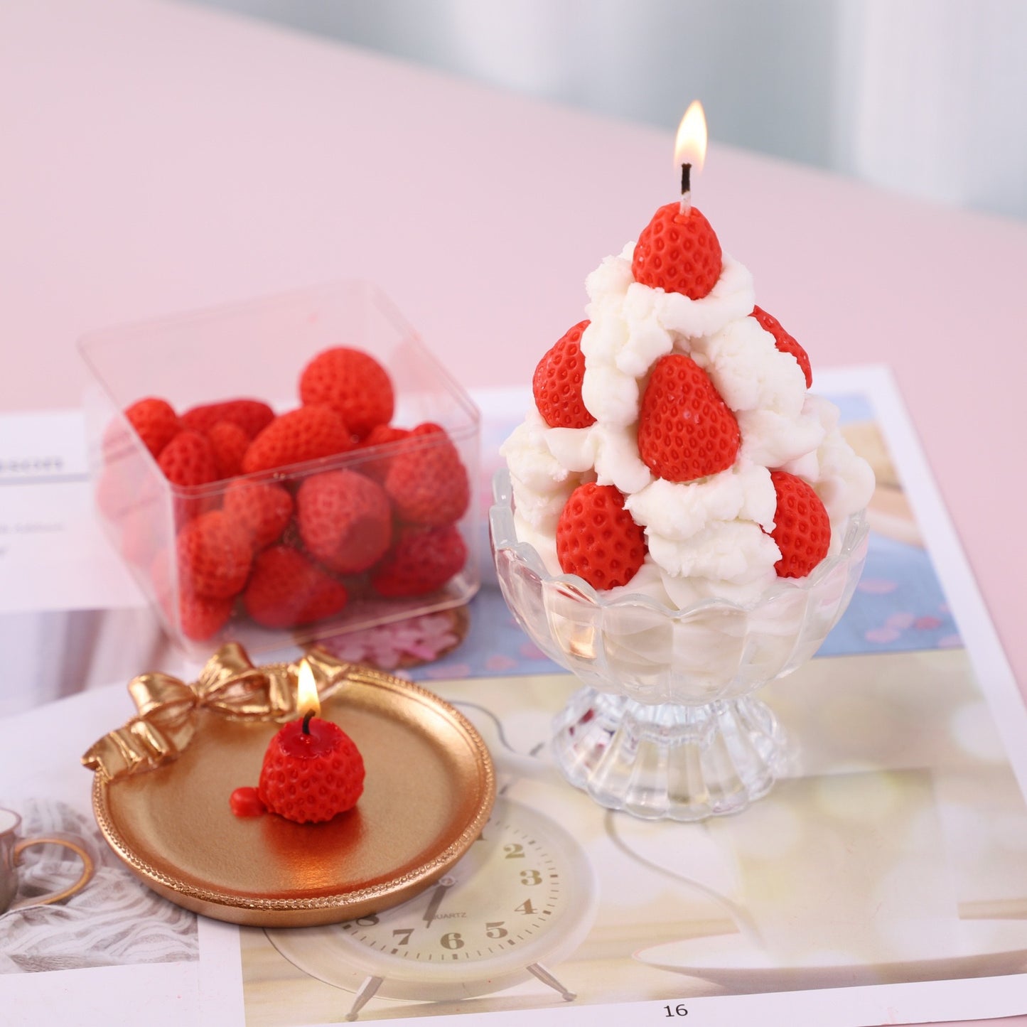 Strawberry Candle Silicone Mold