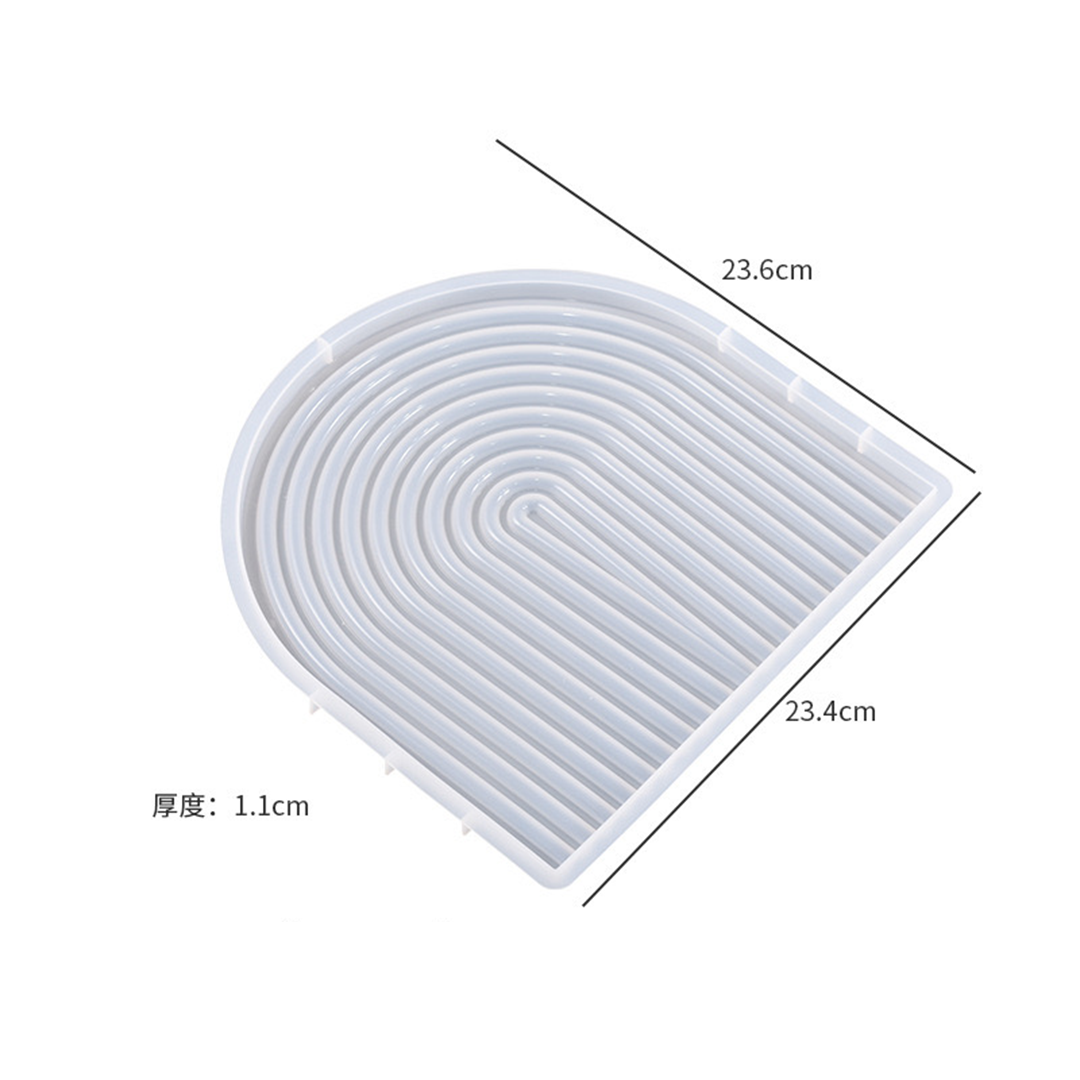 Stripped Arch U-Shape Tray Silicone Mold