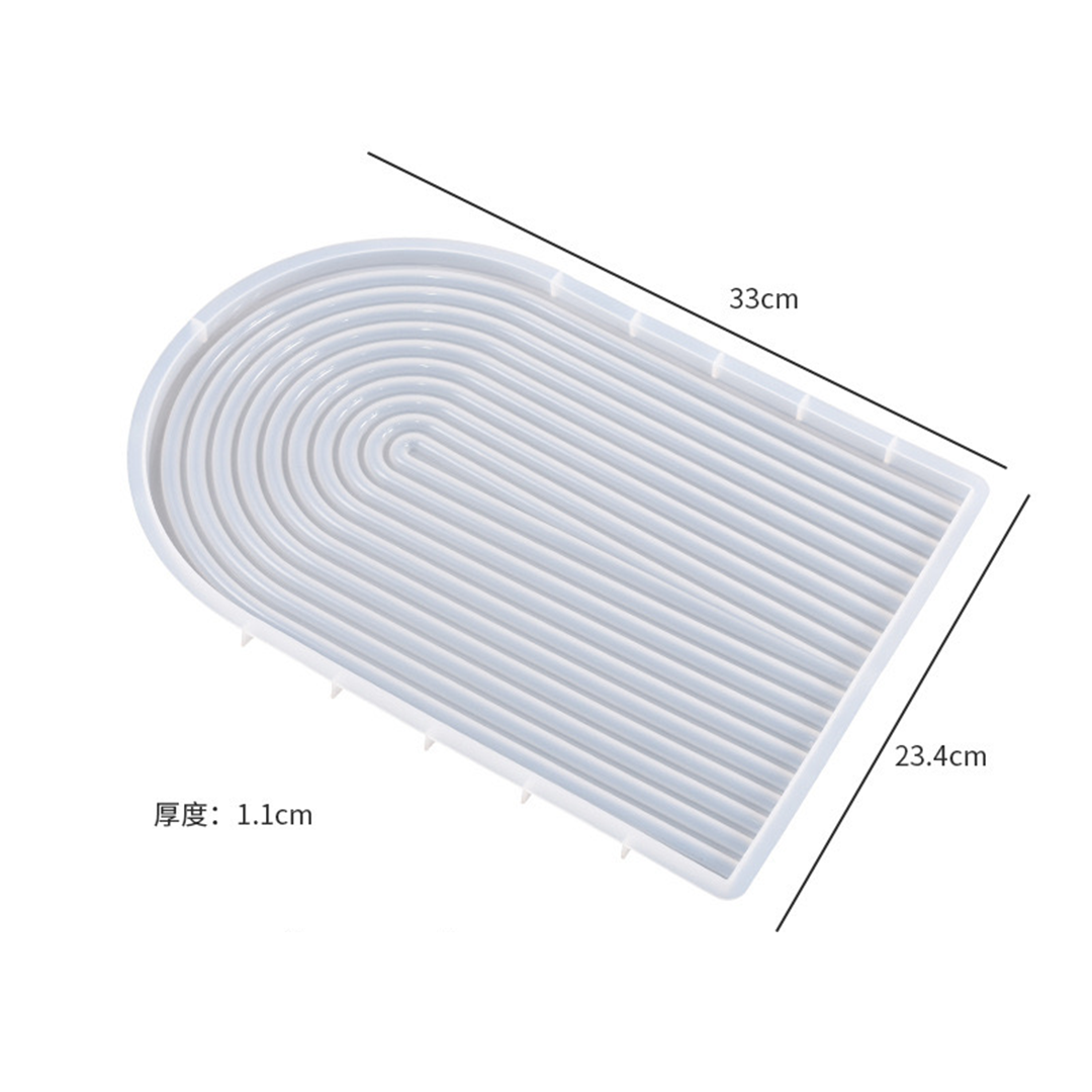 Stripped Arch U-Shape Tray Silicone Mold