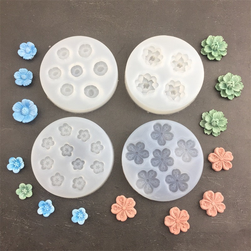 Mini Flower Candle Decor Charm Silicone Mold