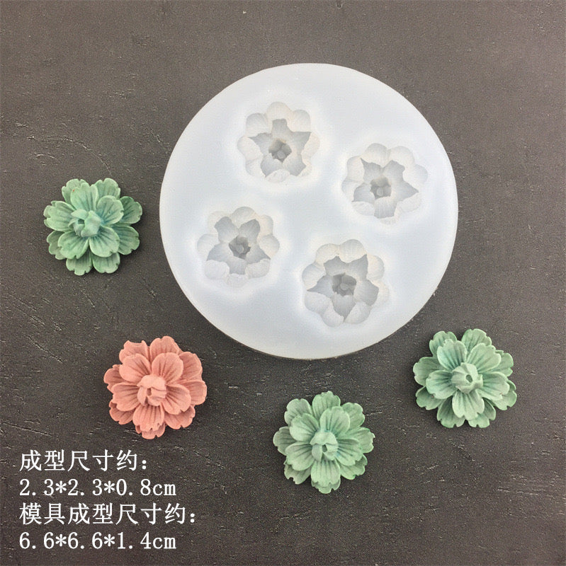 Mini Flower Candle Decor Charm Silicone Mold