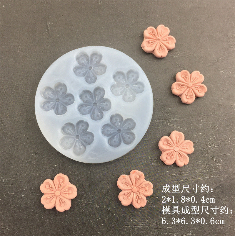 Mini Flower Candle Decor Charm Silicone Mold