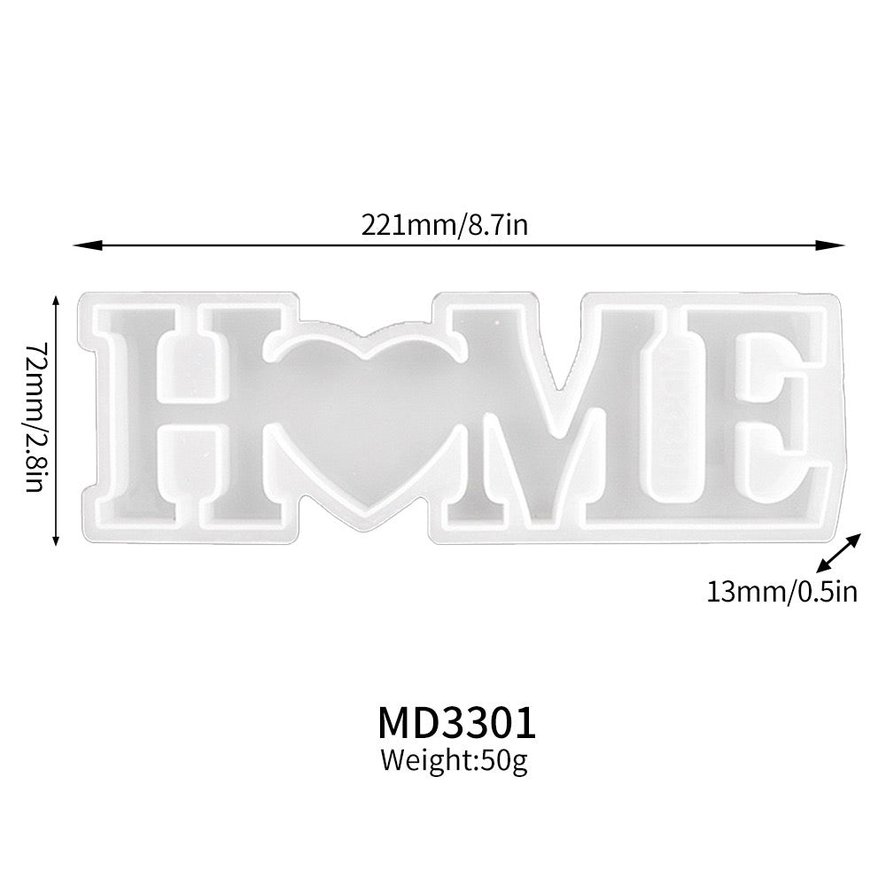 Love Family Home Decor Silicone Mold