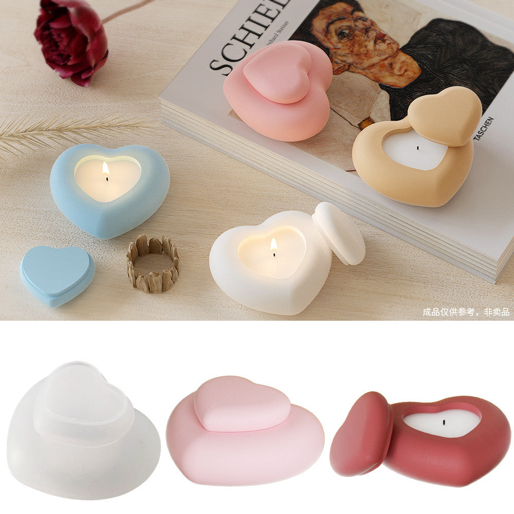 Heart Storage/ Candle Jar Silicone Mold