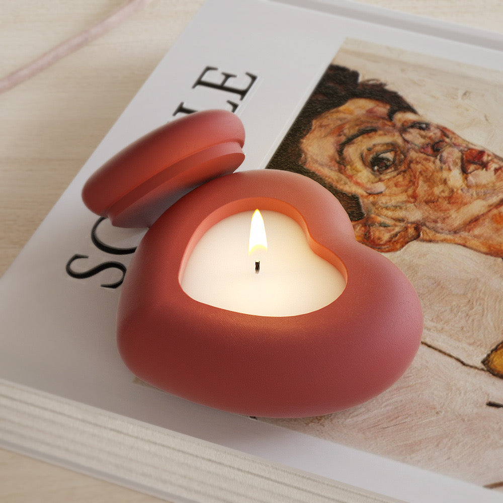 Heart Storage/ Candle Jar Silicone Mold