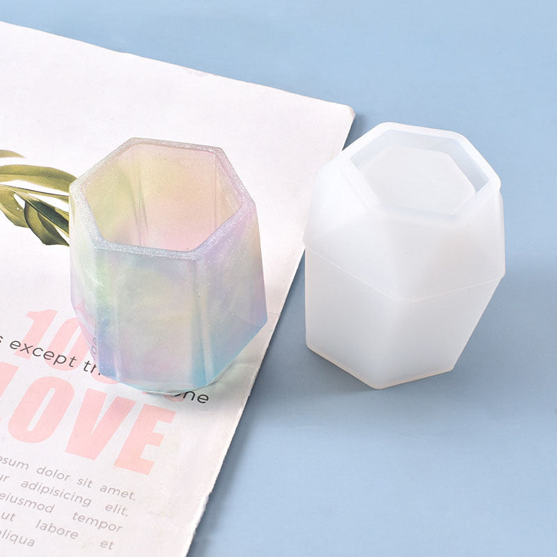 Pen Holder Flower Pot Jar Silicone Mold