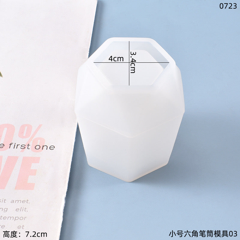 Pen Holder Flower Pot Jar Silicone Mold