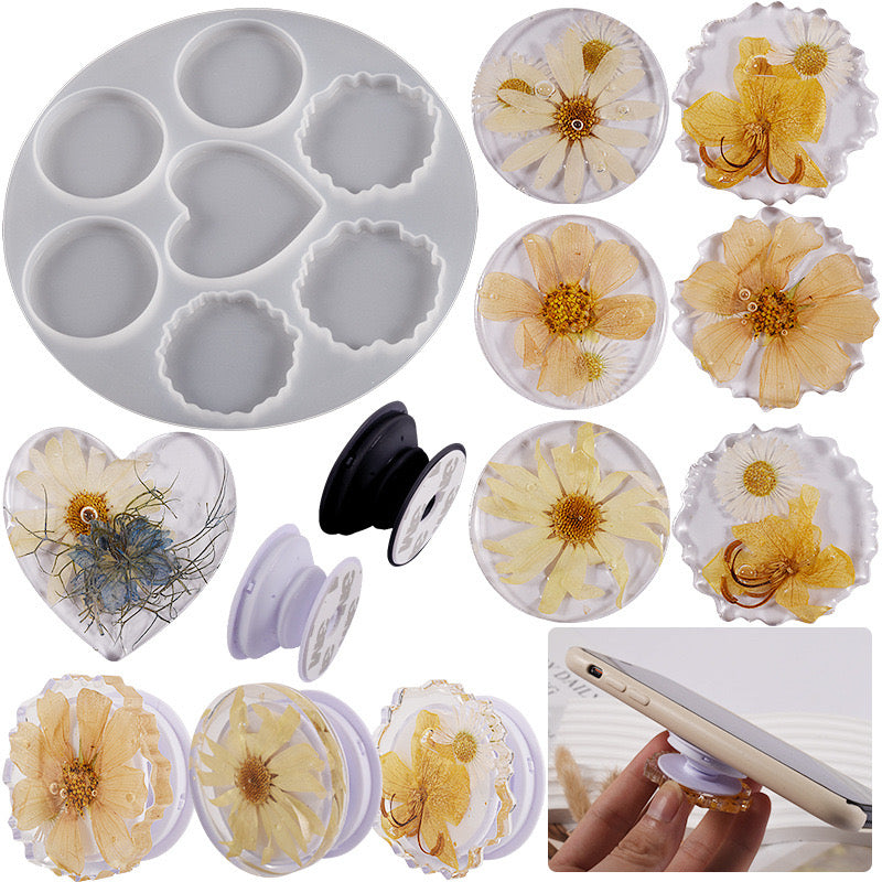 Keychain Pop socket Silicone Mold