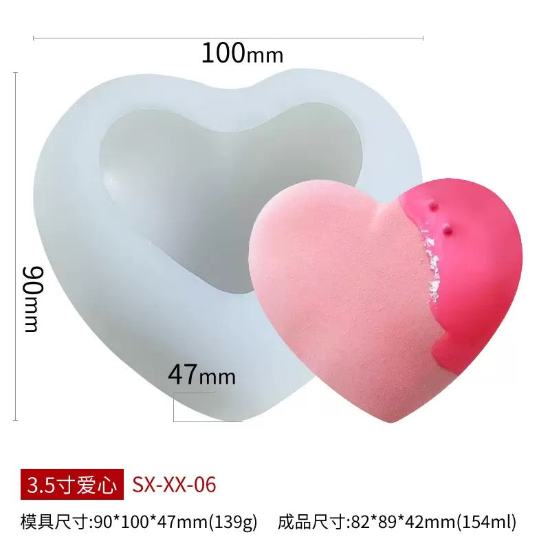 Heart Candle Silicone Mold