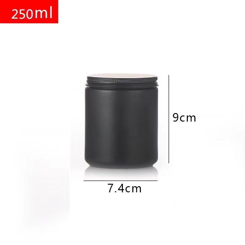 Black Candle Jar Glass Bottle