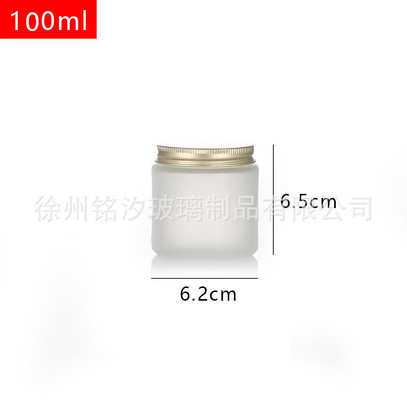 Frosted Candle Jar Glass Bottle