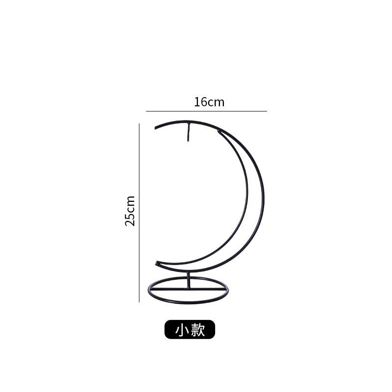 Moon Shaped Iron Bracket Frame