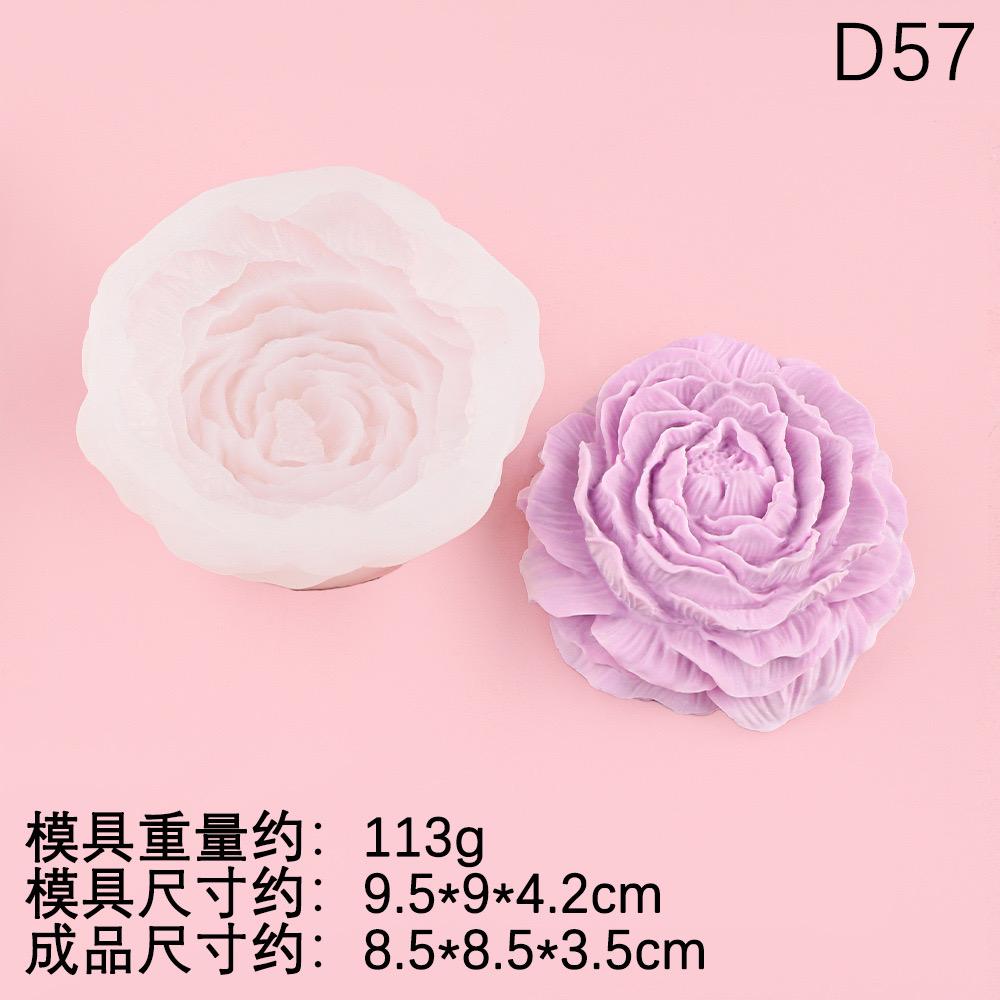 Peony Flower Candle Silicone Mold