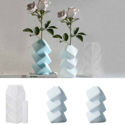 Oblique Block Vase Silicone Mold