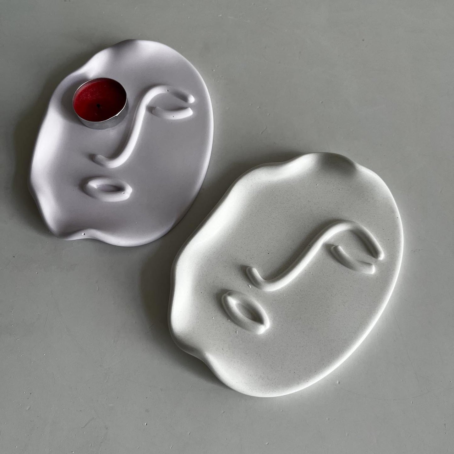 Abstract Face Trinket Tray Silicone Mold