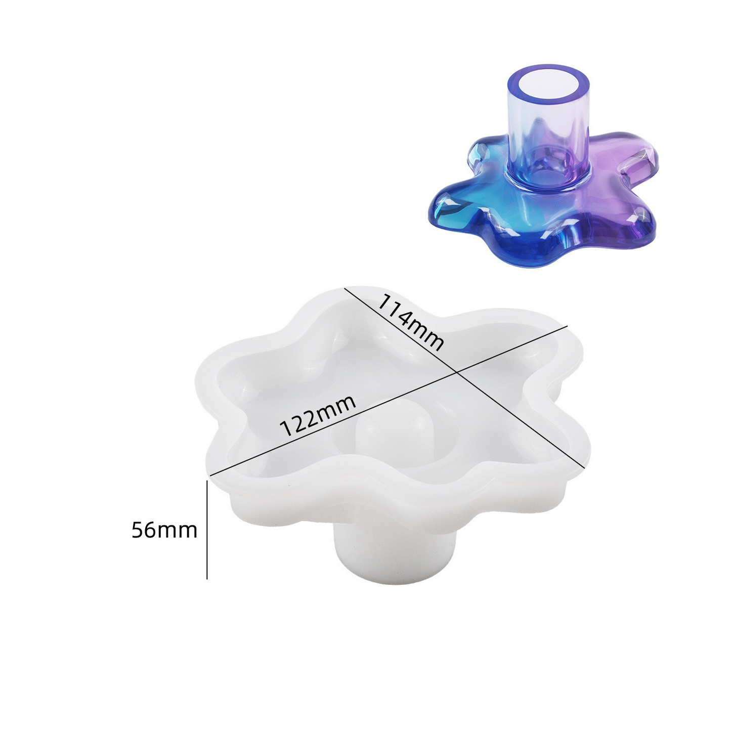 Water Splash Candle Holder Silicone Mold