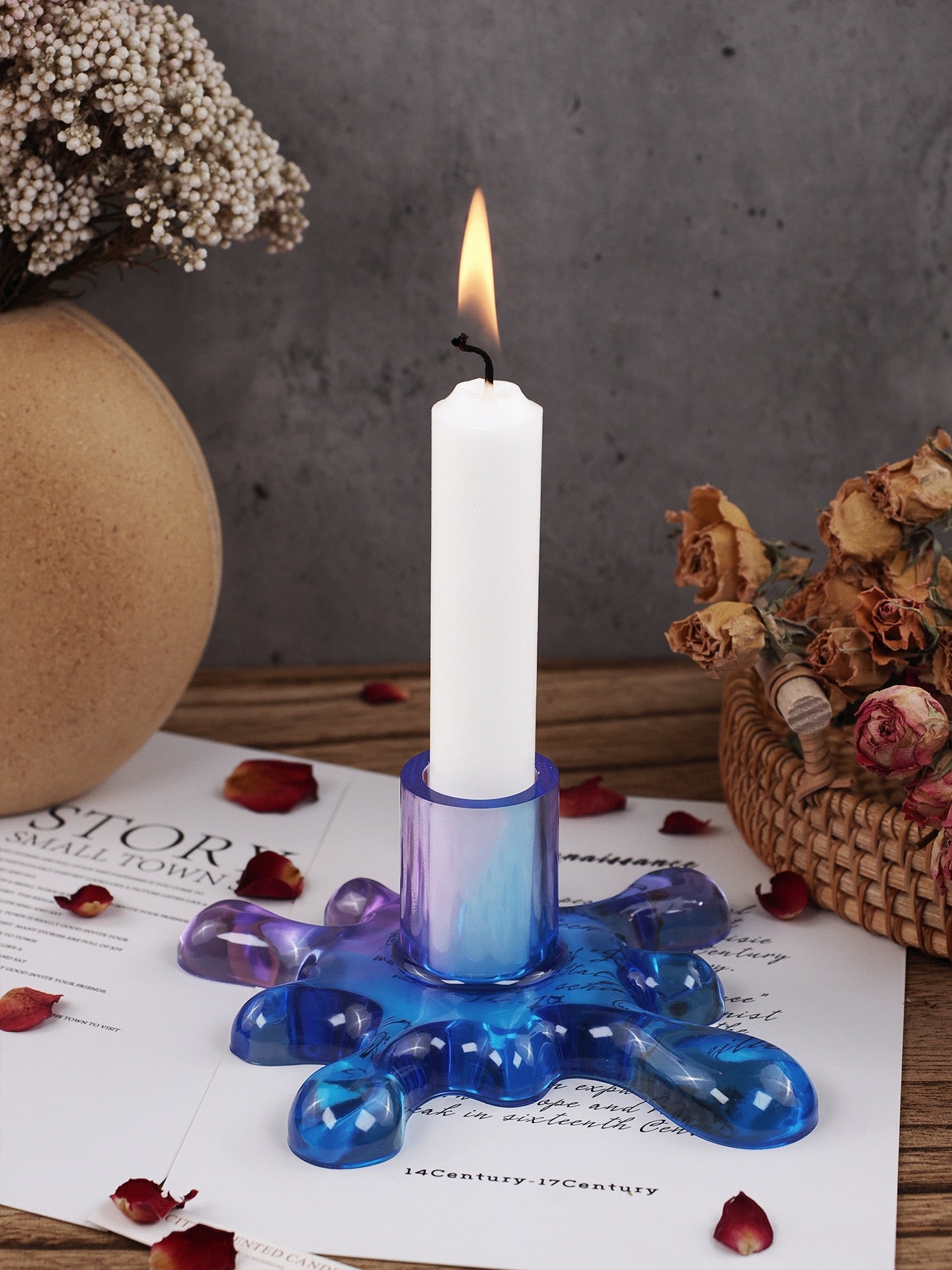 Water Splash Candle Holder Silicone Mold