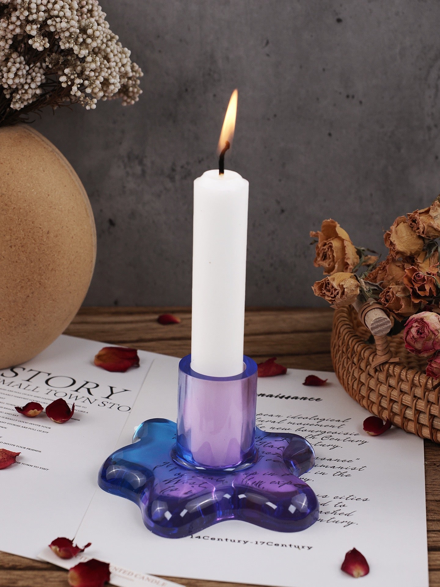 Water Splash Candle Holder Silicone Mold
